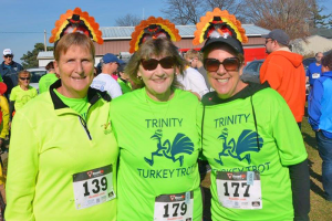 Participants in the Trinity Turkey Trot last year. The Oswego race will take place Nov. 19, the Sunday before Thanksgiving. Races in Baldwinsville, Manlius and Liverpool take place in the morning on Thanksgiving Day.