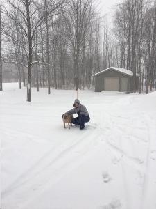 Randy Sabourin, owner of Metro Fitness, has a running partner for motivation: his dog Molly. “I tend to like being outdoors” he says. “I’d rather run and look around experiencing nature.” 