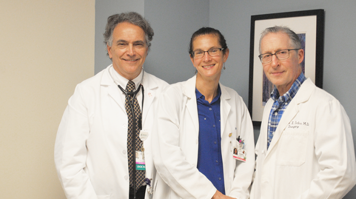 Physicians James Sartori, Tammy Congelli and William Schu of CNY Surgical Physicians. They are also part of the Breast Care Program.