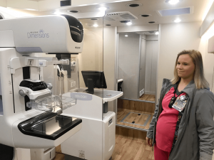 Kaitlyn Doody, a technologist employed by Upstate University Hospital, will be one of the professionals seeing women at mobile mammography van. 