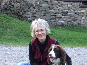 Gwenn Voelckers and her dog Scout recently enjoying some leaf peeping at Harriet Hollister Park at the end of Canandaigua Lake.