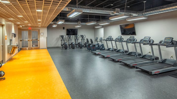 Fitness room at Elements of Central New York, part of a new inpatient clinic for substance disorder patients that recently open in Liverpool.
