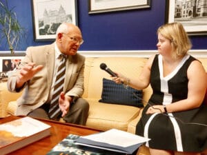 McKeon interviewing Congressman Paul Tonko (D-NY20) on his stand on various issues.