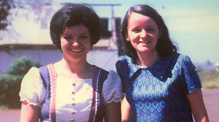 A photo of Carol Steckel, left, and Linda Curtis, taken in 1972 when Curtis first arrived in South Vietnam. Steckel and Curtis carried out missionary work as nurses in the war-torn country. In January 2019, at the age of 75, Curtis died after a battle with AL amyloidosis.