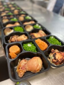 Meals prepared for homebound seniors. Oswego County Opportunities prepares and distributes meals to more than 500 homebound seniors across Oswego County every day. The meals are produced at OCO’s kitchen facility in Mexico. 